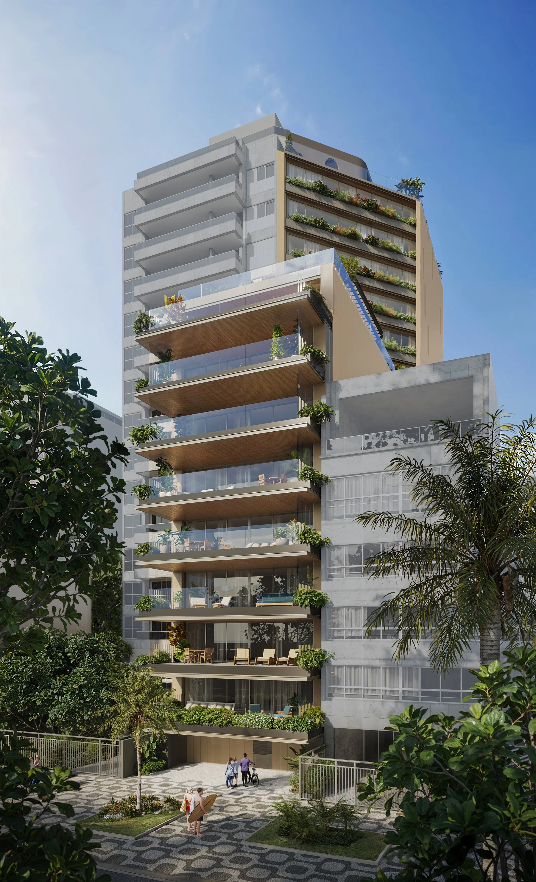 fachada do prédio VIE Vieira Souto 432 Ipanema